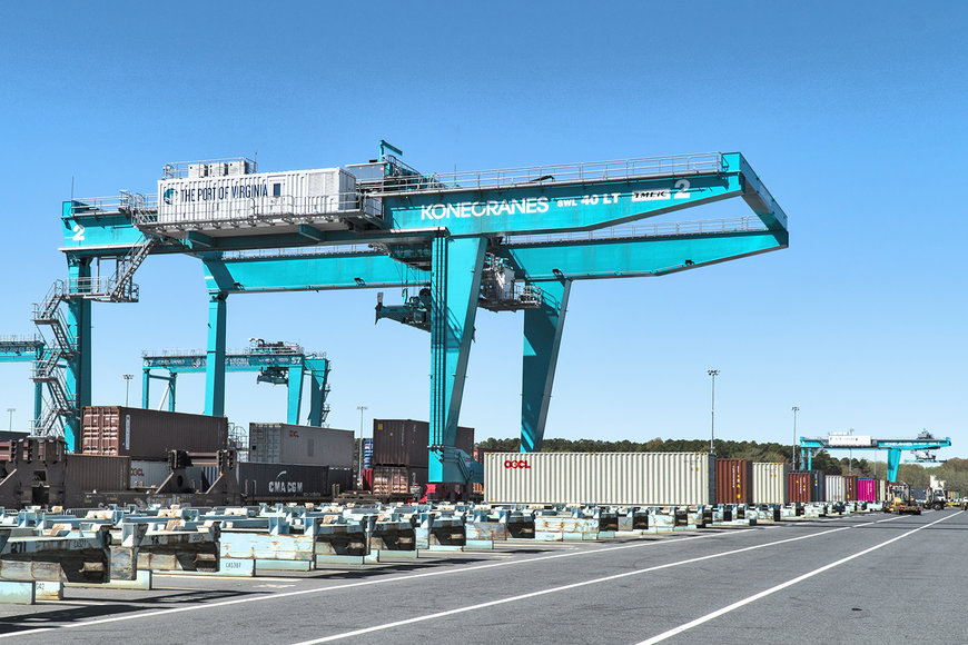 Konecranes levererar tre spårbundna portalkranar till åt Port of Virginia